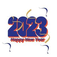 Happy New Year 2023. Number design for greeting cards, make your new year's moment more fun. Happy new year 2023 banner, poster or card template. happy new year vector