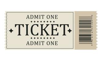 Ticket theatre, cinema, event, exhibition vector