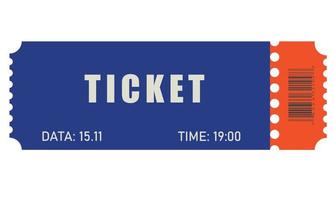 Ticket blue movie vector