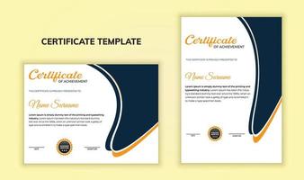 Creative modern graduation certificate template design. vector