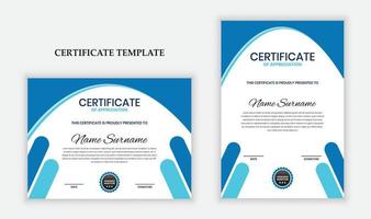 diseño creativo de certificados multipropósito. certificado de logro, reconocimiento, finalización, premio, plantilla de diploma. ilustración vectorial vector