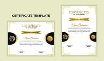 Abstract diploma certificate design. Certificate of completion, award, achievement template. vector