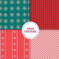 Set of seamless Christmas pattern. Vector illustration