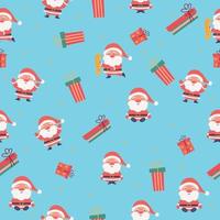 Santa Claus Christmas pattern. Vector