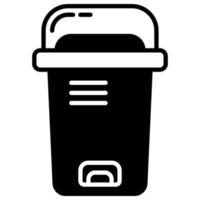 trash can as a community service tool to dispose of garbage vector