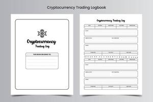 Cryptocurrency Trading Logbook vector