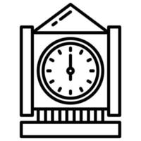 the big clock in a downtown building vector