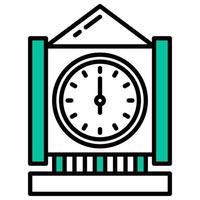 the big clock in a downtown building vector