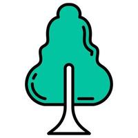 ilustración de árbol sombreado en medio de la ciudad vector