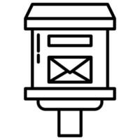 ancient mailbox still in town vector