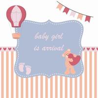 baby shower card vector