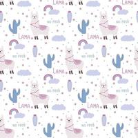 pattern design with lama vector