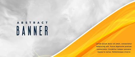 abstract yellow color banner style wave design vector