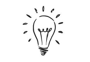 Light Bulb. Concept and ideas, hand-drawn illustration. Vector. vector