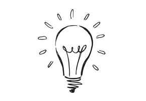 Light Bulb. Concept and ideas, hand-drawn illustration. Vector. vector