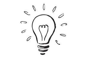 Light Bulb. Concept and ideas, hand-drawn illustration. Vector. vector