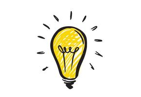 Light Bulb. Concept and ideas, hand-drawn illustration. Vector. vector