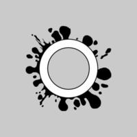 circle and abstract splash design vector