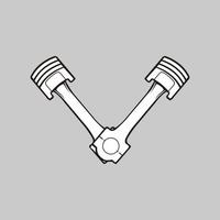 illustration of a spare part machine, piston illustration design vector