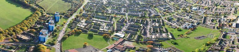 la mejor vista aérea de la ciudad británica de Inglaterra, imágenes de la cámara de drones foto