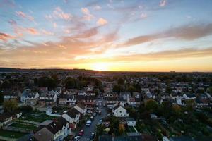 la mejor vista aérea de la ciudad británica de Inglaterra, imágenes de la cámara de drones foto