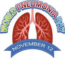 World Pneumonia Day Logo Design vector