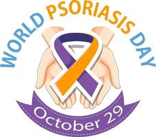 World Psoriasis Day Banner Design vector