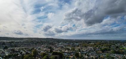 la mejor vista aérea de la ciudad británica de Inglaterra, imágenes de la cámara de drones foto