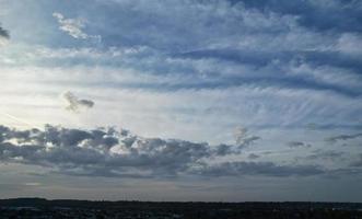 Most Beautiful Clouds and Sky over the London Luton City of England UK photo