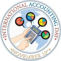 International Accounting Day Poster Design vector