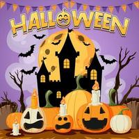 Happy Halloween Poster Template vector