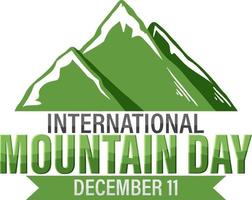 International Mountain Day Banner Design vector