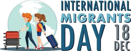 International Migrants Day Banner Design vector