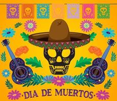 Day of the Dead poster design vector