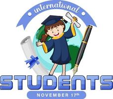 International Students Day Banner Design vector