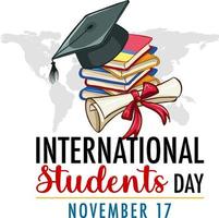 International Student Day Banner Design vector