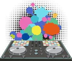 Music DJ controller icon on white background vector