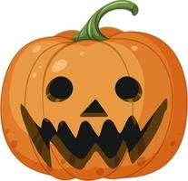 Halloween pumpkin cartoon style vector