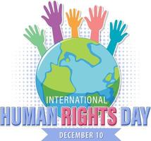diseño de banner del día internacional de los derechos humanos vector