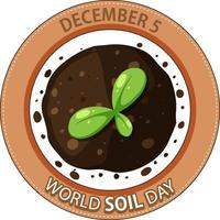 World soil day text for banner or poster design vector