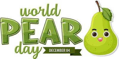 World pear day text for banner or poster design vector