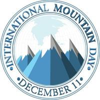 International Mountain Day Poster Template vector