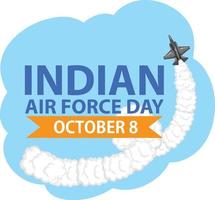 Indian Air Force Day Poster Design vector