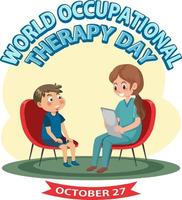 World Occupational Therapy Day Banner Design vector