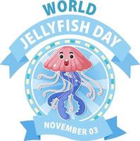 World Jellyfish Day Banner Design vector