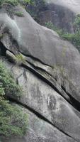 The beautiful mountains landscapes with the green forest and erupted rock cliff as background in the countryside of the China photo