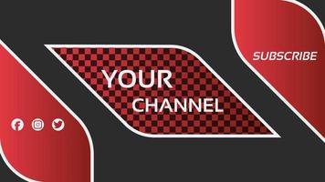 Youtube cover and banner design template vector