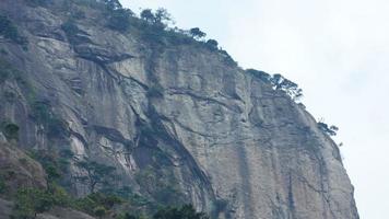 The beautiful mountains landscapes with the green forest and erupted rock cliff as background in the countryside of the China photo