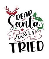 Christmas Typography T-Shirt Design vector