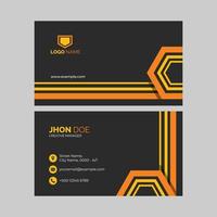 Modern Style Black and Yellow Business Card vector